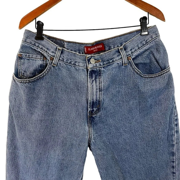 Levis Classic Relaxed 550 Jeans Size 16 S Light Wash 100% Cotton Denim Bottoms - Picture 3 of 6